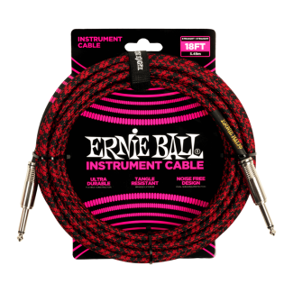 ERNIE BALL SZÖVETKÁBEL FEKETE-PIROS 5,5M