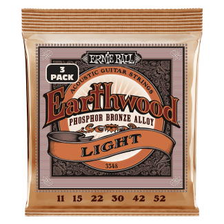 EARTHWOOD PHOSPHOR BRONZE LIGHT 11-52 3 Pack