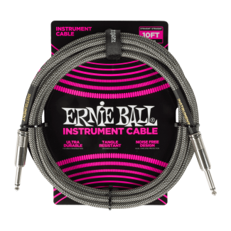 Ernie Ball Szövetkábel Silver Fox 3m
