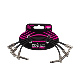 FLAT RIBBON PATCH KÁBEL 15 CM 3 PACK Black