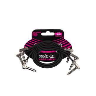 FLAT RIBBON PATCH KÁBEL 30 CM 3 PACK Black